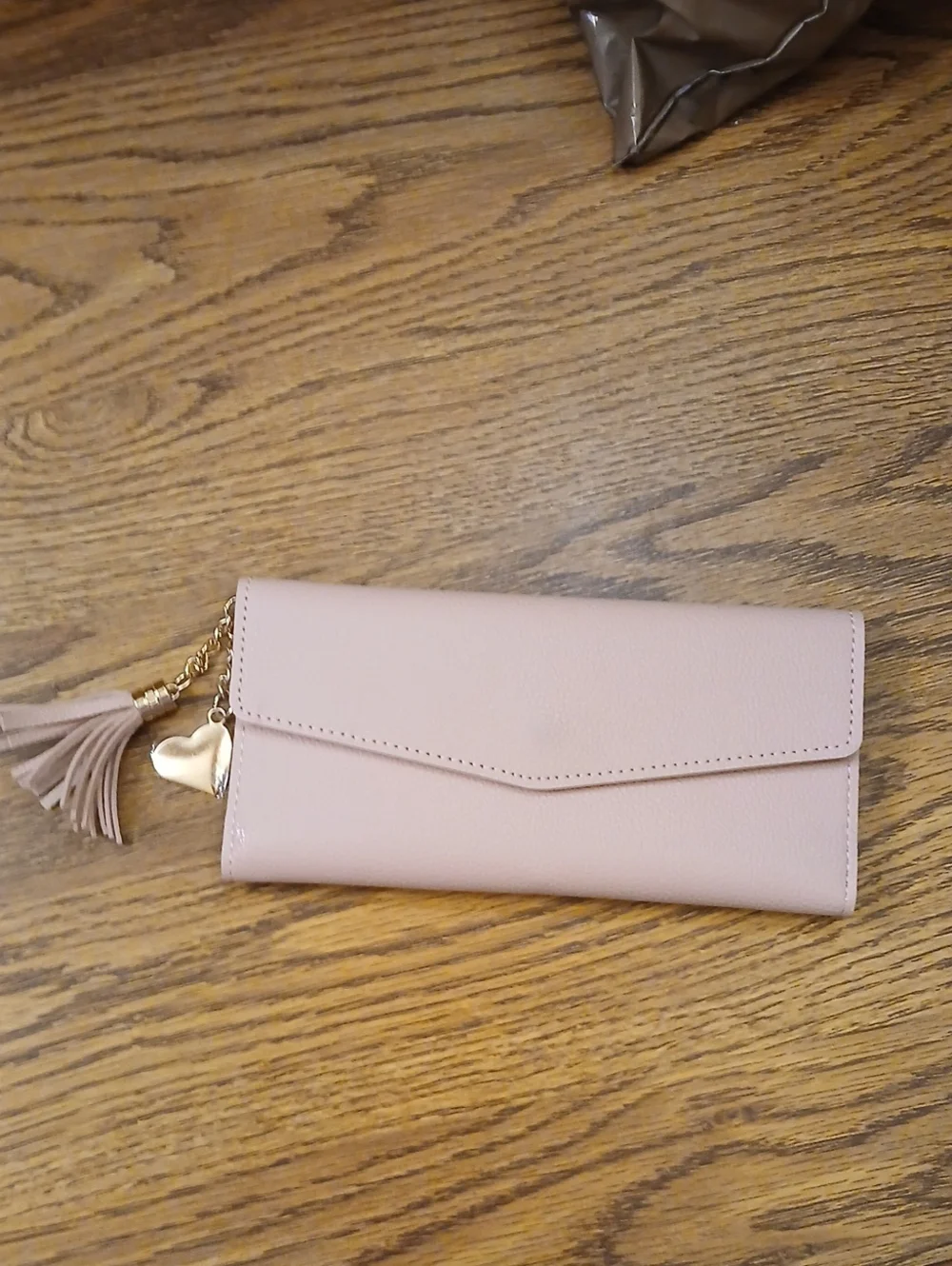 Blush Pink Tassel Envelope Clutch Wallet - Women Bags